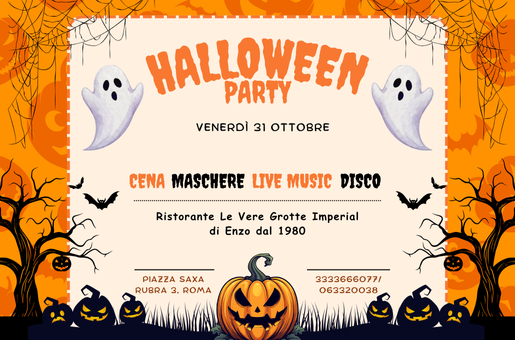 HALLOWEEN LE VERE GROTTE: CENA + SERATA DANZANTE